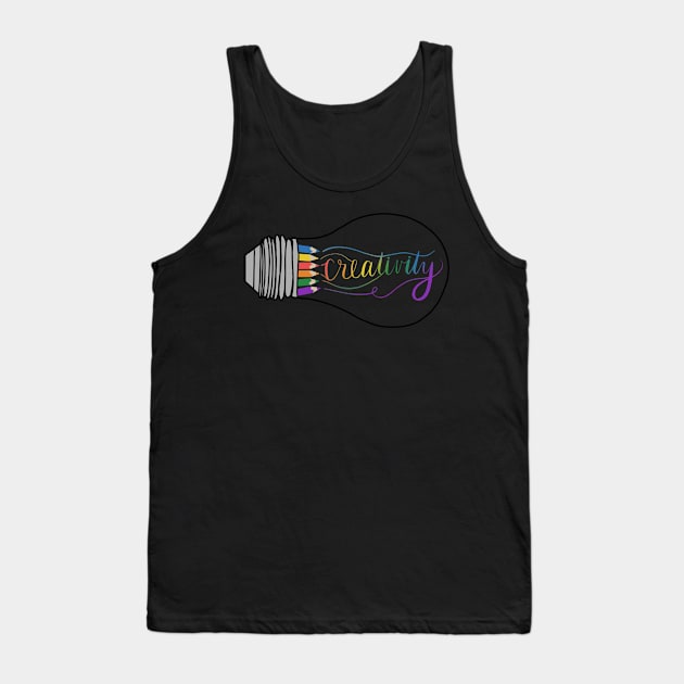 Creativity Lightbulb Tank Top by Poohdlesdoodles